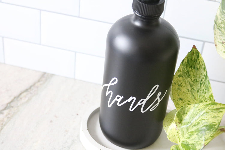 ADD-ON custom calligraphy black soap dispenser