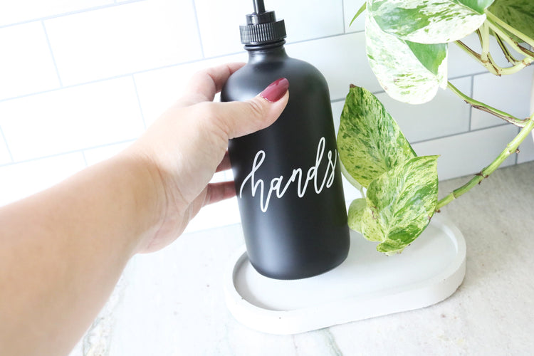 ADD-ON custom calligraphy black soap dispenser