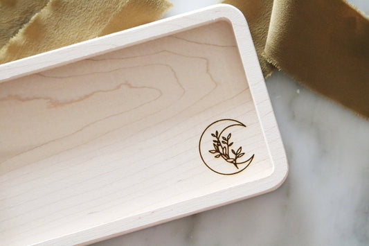 mini floral moon rolling tray kit | with or without stash jars