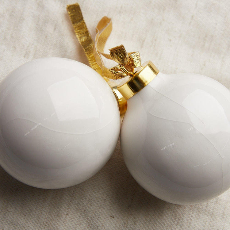 custom round porcelain christmas ornament | personalized