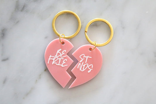 colorful best friends heart keychain | CHOOSE YOUR COLOR