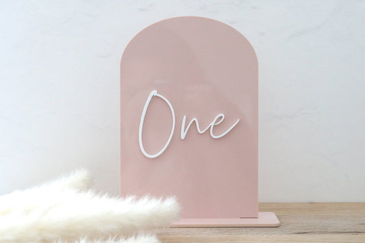 acrylic arch table number signs | acrylic wedding sign | wedding decor | arched table number | wedding table number | acrylic table number