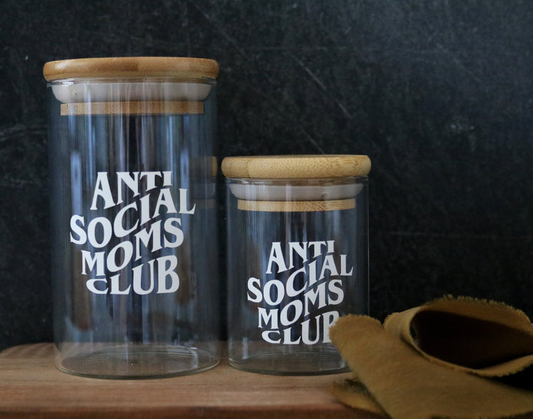 anti social moms club stash jar | 2 sizes