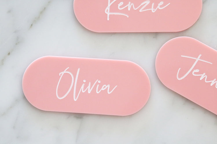 custom oval arch escort cards | place cards