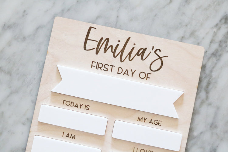 custom first day of school wood sign | Large