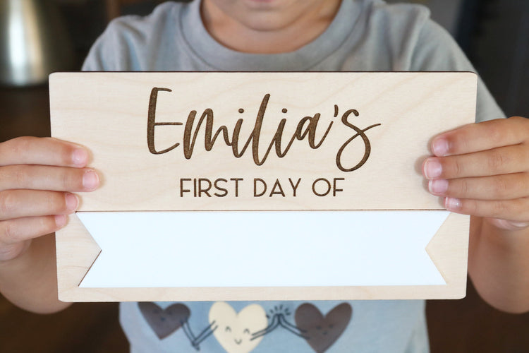 custom first day of school wood sign | Small