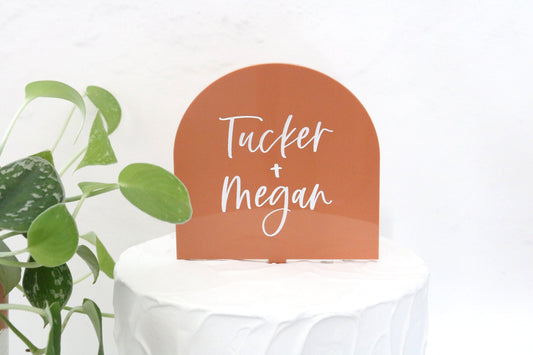 custom arch acrylic cake topper | CHOOSE YOUR COLOR