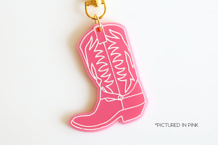 colorful western cowboy boot keychain | CHOOSE YOUR COLOR