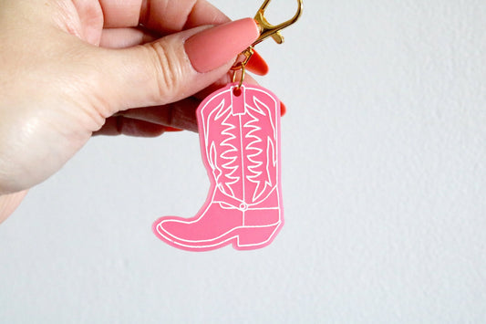 colorful western cowboy boot keychain | CHOOSE YOUR COLOR