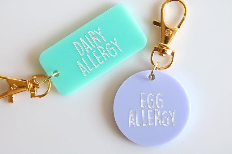 colorful kids allergy keychain | CHOOSE YOUR COLOR