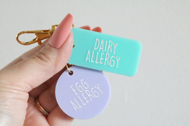 colorful kids allergy keychain | CHOOSE YOUR COLOR