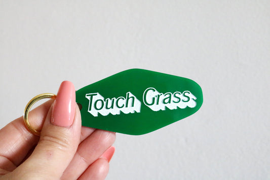 touch grass keychain | CHOOSE YOUR COLOR