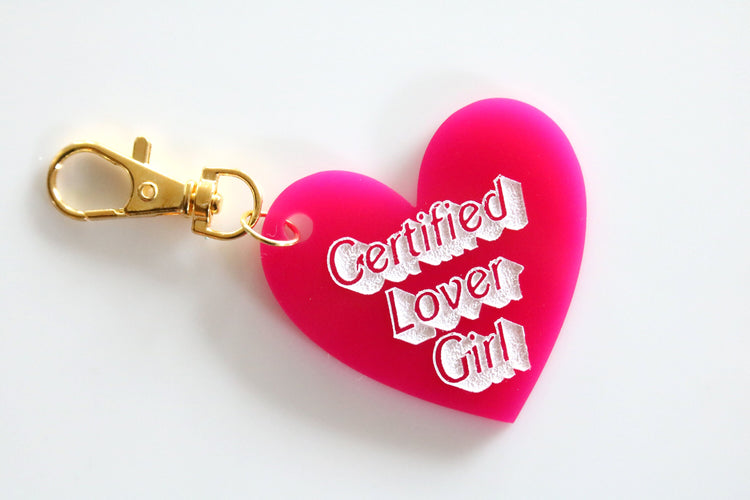 certified lover girl keychain | CHOOSE YOUR COLOR