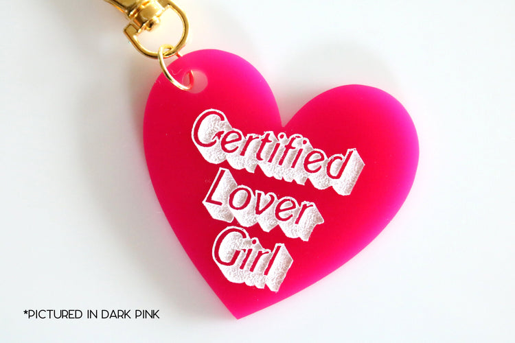 certified lover girl keychain | CHOOSE YOUR COLOR