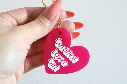 certified lover girl keychain | CHOOSE YOUR COLOR