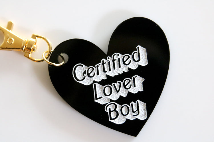 certified lover boy keychain