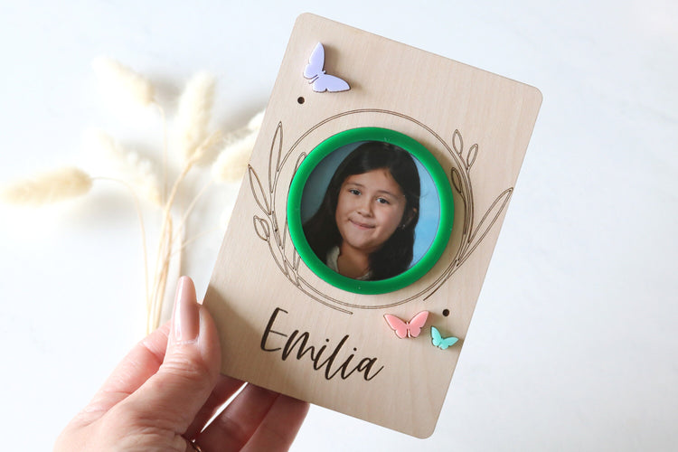 custom kids photo fridge magnet | BUTTERFLY