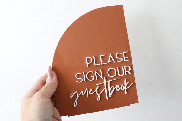 acrylic half arch guestbook sign | CHOOSE YOUR COLOR