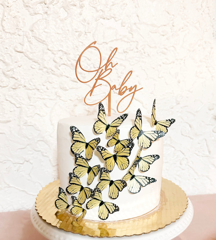 oh baby acrylic cake topper | CHOOSE YOUR COLOR