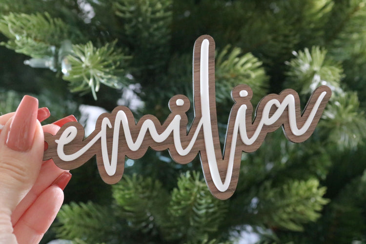 custom stocking name tag | name ornament | name gift tag | christmas ornament | monogram | personalized | christmas gift | stocking stuffer